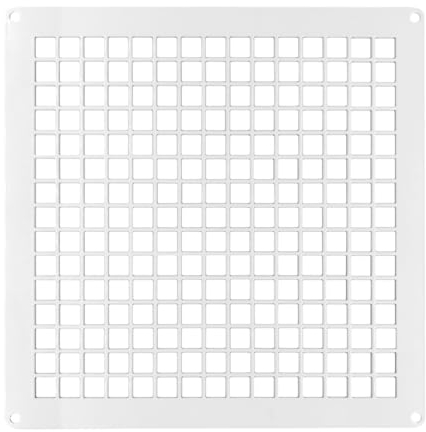 Lüftungsgitter verzinkt mit Vogelschutz eckig 200 x 200 mm weiß