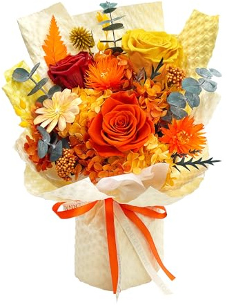 QOEAZY Mothers Day Gifts, Flowers for Delivery, Preserved Flowers Bouquet, Birthday Gifts for Women Mom Grandma Wife Girlfriend Her