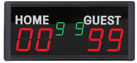 Asixxsix Digitale Anzeigetafel, Batteriebetriebene Tragbare Elektronische Anzeigetafel 1,8 Zoll 6-stelliger LED-Digitalanzeiger mit Fernbedienung, für Sportspiele Volleyball Tischtennis