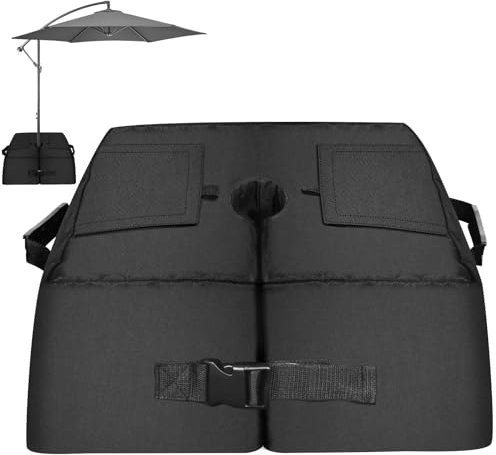 PATIO PLUS Trapezoid Truncated Cone 43 * 52 * 21cm Umbrella Base Sandbags, Sand is NOT included, handle Design, Waterproof Heavy Duty 900D Fabric,for Patio Outdoor Cantilever or Flagpole