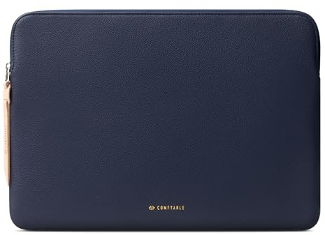 Comfyable Slim Laptop Sleeve 14 In Compatible for 13/13.3/14 Inch MacBook Air & MacBook Pro/Neo, Mac Travel Case, Laptop Pouch, PU Leather Cover M5/M4/M3/M2/M1 2025-2021, PU Leather Case