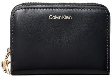 Calvin Klein Damen Geldbörse Medium Flap Zip Around Klein, Schwarz (Black), Einheitsgröße
