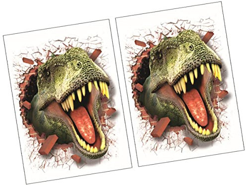 OSALADI 2stücke Dinosaurier Wandsticker Wandaufkleber Tapete Für Schlafzimmer Wohnzimmer Heimaufkleber Aus Hochwertigem Pvc Material Mit Einfacher Installation Und Rückstandsfreiem Entfern