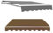 YCYHZC Store Banne Manuel Rétractable，Tissu De Remplacement pour Auvent, 350x300cm Toile D'Auvent Rechange pour Store Banne Extérieur, Tissu De Rechange pour Store De Balcon(Brown,3.5x3.0m/12x10ft)
