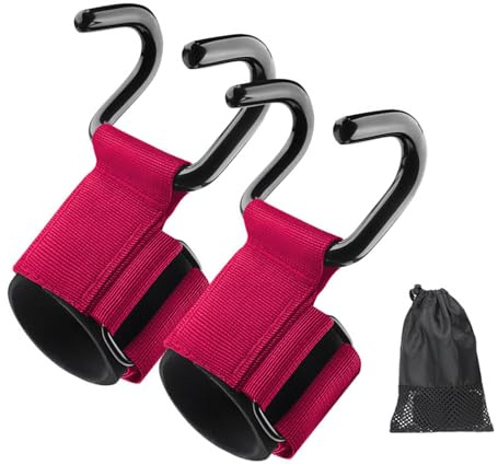 SEAYACK Gancio di allenamento fitness regolabile per stacchi da terra Pull Up confortevole cinturino da polso con impugnature in ferro attrezzature da palestra