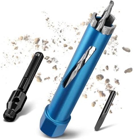 M22 Turbo - Fresa a corona, diametro 32 mm, lunghezza 200 mm, con adattatore SDS max da 110 mm, per calcestruzzo, mattoni, pietra pomice