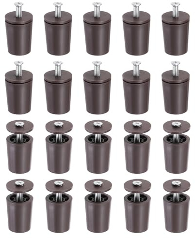 QUARKZMAN 20Pz Battuta Per Tapparelle 28mm Tappi Battuta Marrone | Per Tapparelle e Lamelle, Con Rondelle e Viti, In Plastica