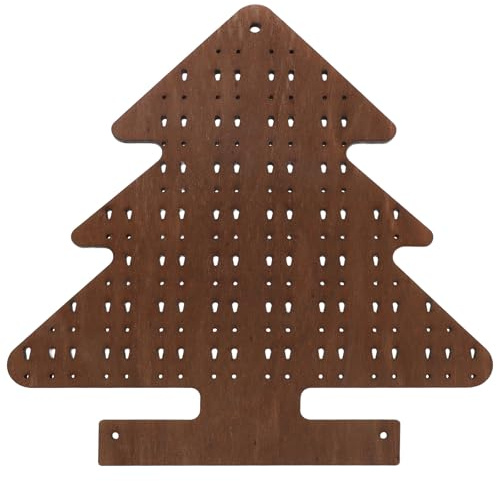 Ciieeo Expositor de pendientes, organizador de joyas, soporte de madera para pendientes con forma de árbol de Navidad, colgador tipo torre para dormitorio, baño y tocador.