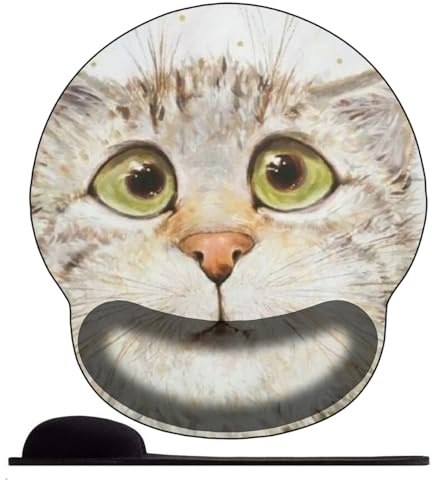 3D Tapis de Souris Ergonomique - Tapis de Souris Gamer avec Repose Poignet, Confort avec Repose- Gaming Mouse Pad pour Ordinateur Portable -Chaton Mignon