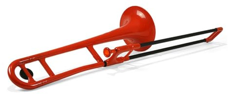 Professionellt Färgglatt Plastblåsinstrument Tenor B Moln Lämplig För Nybörjare Och Vuxna Trombon Klassisk Trombon(Red)