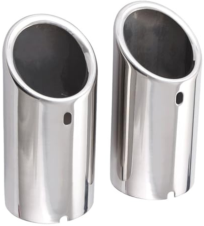 2 Stück Edelstahl Endschalldämpfer Endblende Auspuff Endrohrspitze Für VW Für Jetta 6 MK6 Für Golf MK7 HUQMDIE