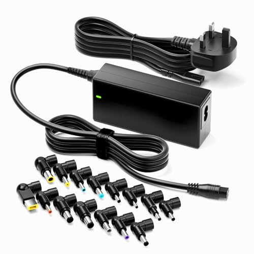 90W Universal Laptop Charger Compatible with HP Dell Lenovo ASUS Acer | 90W Universal Charger for Chromebook Vivobook Pavilion Latitude Inspiron Power Supply Cord with 15 Tips