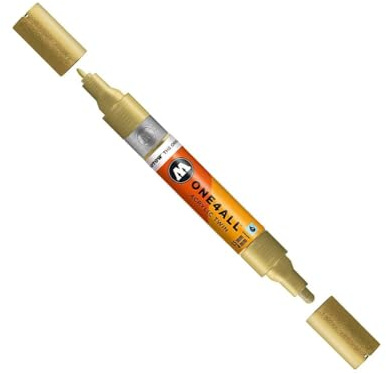 Molotow One4All Acrylic Twin Marker 228 – Metallic Gold