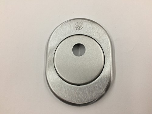 BOCCHETTA ROSETTA PER PORTA PORTONE BLINDATO, PIASTRINA PER CILINDRO EUROPEO PREDISPOSTO PER POMO alluminio anodizzato argento F1 82X62 COMPLETA DI VITI DI FISSAGGIO SECUREMME