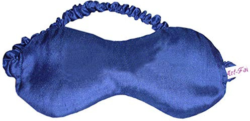 Art-Fabric I Edle Luxus Bio Schlafmaske I King's Blue I reine Seide I mit Duftwahl
