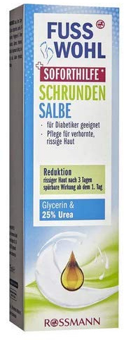 SchRound Ointment Immediate Aid - Care for Called and Cracked Skin - With Glycerine & 25% Urea - 75 ml