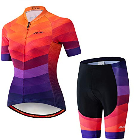 Cykeltröja för kvinnor + shorts vadderad kortärmad cykeltröjor cykelkläder cykel