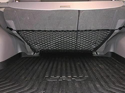 EACCESSORIES EA Trunk Rear Seats Organizer Cargo Net for Honda CR-V 2012-2022 - Envelope Style Cargo Net for SUV-Premium Mesh Elastic Car Trunk Organizer Vehicle Carrier Storage–Compatible with CR-V