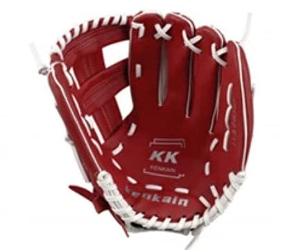 BANGHA Baseball Handschuhe Leder Baseball Schlaghandschuhe Männer Kinder Rechte Baseball Handschuhausrüstung Praxis Handzauber Baseball Glove (Color : Red, US Size : 12.5 inches)