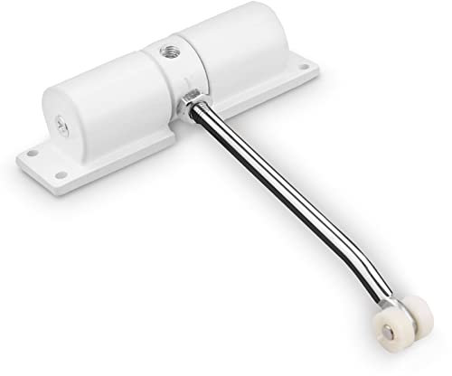 Hydraulic Spring Door Closer,Door Closers for Interior,Adjustable,Aluminium Alloy,White,Automatic,Fire Rated, in Residential Interior,Commercial,and Public Spaces
