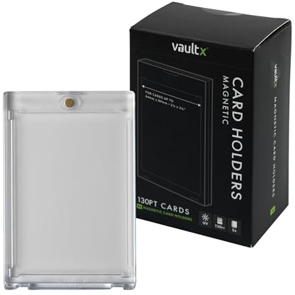 Vault X Porte-cartes Magnétiques pour Cartes à Collectionner TCG (130pt) | Étuis magnétiques One Touch pour cartes TCG individuelles. Résistants aux UV et parfaitement transparents