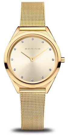BERING Damen Uhr Quarz Movement - Ultra Slim Collection mit Edelstahl und Saphirglas 17031-333 - 3 ATM