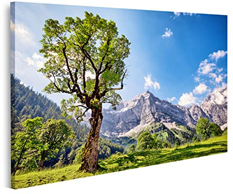 islandburner Prime Bild auf Leinwand Karwendel Berge in Österreich Alpen Tirol Wandbild Leinwandbild Poster