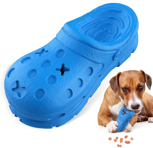 RUXAN Hundekau-Spielzeug Clog Form, Hundespielzeug für Aggressive Kauer | Futter Treat Dispensing Hund Interaktives Spielzeug Naturgummi Hundespielzeug für Kleine/Mittlere/Große Hunde