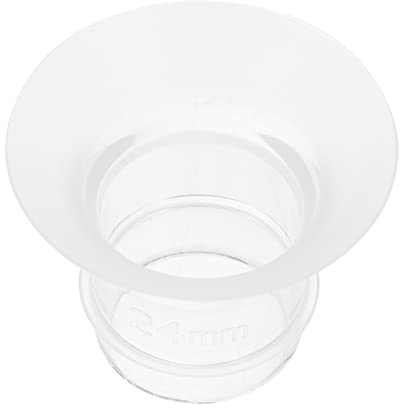 Brustpumpenflansch Einsatz für Tragbare, 24mm, Silikon | Leicht zu Reinigen, 1 Stück, Glatte Oberfläche ohne Grate, Zubehör für Milchpumpen