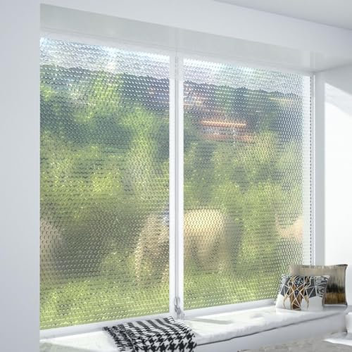 Winter kälteschutzfolie für Fenster Thermofolie für Fenster Fensterfolien Fenster Isolierfolie, Entfernen,für Innen (160x150cm/63x59in)