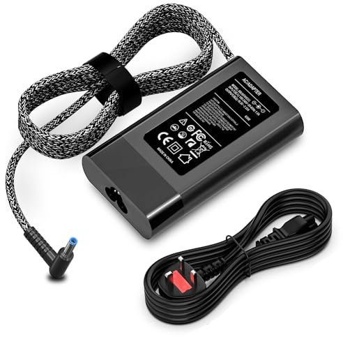 65W Laptop Charger, Power Supply Compatible with HP EliteBook, Pavilion x360 11 13 15, Chromebook 11 14, ProBook 440 450 455, Envy, Spectre, Stream, 250 G6, 255 G7 More Laptop(4.5 * 3.0mm)