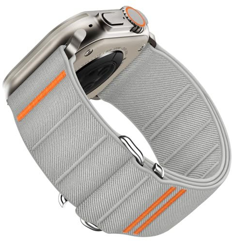 Suitisbest Klockarmband kompatibelt med Apple Watch Ultra-armband 49/45/44/42 mm, nylonsportband med S-krok för Apple Watch Ultra 2/Ultra SE/serier 9/8/7/6/5/4/3/2/1