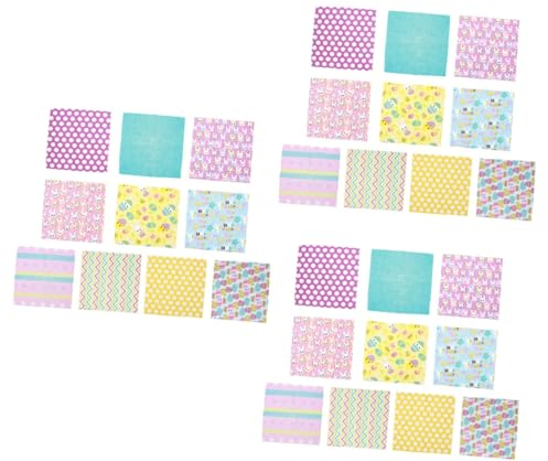 EXCEART 30stücke Osterstoff Mit Hasenmotiven Patchwork Nähmaterial Für Kreative Bastelprojekte Für Frühlingsdekoration Und