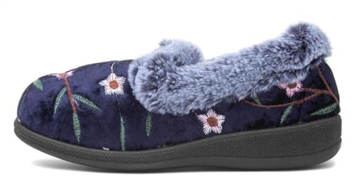 Jo & Joe Delilah Womens Navy Full Slipper