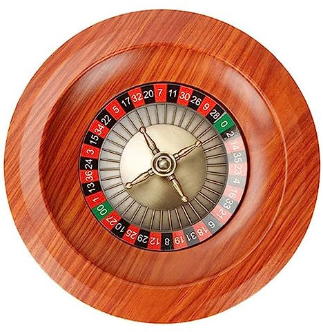 GeRRiT Roulette-Rad 12-Zoll-Rouletterad aus Holz, europäisches Rouletterad, Drehteller, Freizeit-Tischspiele, perfekt für einen Spieleabend zu Hause oder eine Clubparty Partyspiele