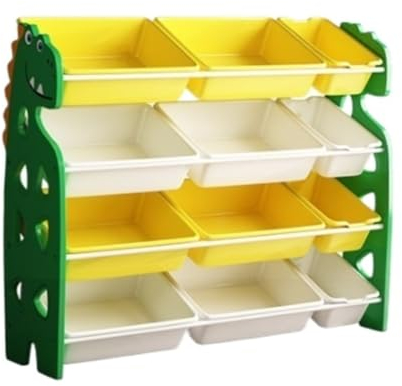 Spielzeugregal Spielzeug Organizer 4-stufiger Spielzeug-Aufbewahrungsorganisator Aus Kunststoff, Spielzeugkiste, Bodenregal, Aufbewahrungsschrank Für Spielzimmer, Schlafzimmer, Schrank, Wohnzimmer Spi