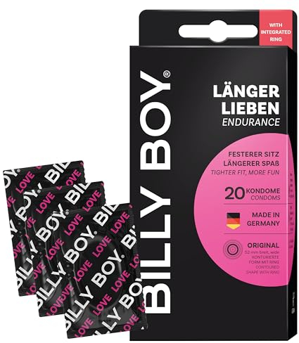 BILLY BOY Kondome Länger Lieben 20er | 52 mm | Kondome für ein längeres und intensiveres Erlebnis (1x20 Stück)