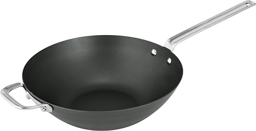 Scanpan Black Iron Wok Sartén de 30 cm | Acero al Carbono Premium | Resistencia a altas temperaturas | Sartén multifuncional con mango ergonómico | Apto para horno | Sin PFAS