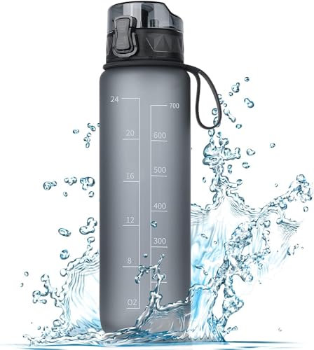 FULDENT Trinkflasche 750ML Sport Wasserflasche [BPA Frei] Trinkflasche mit rutschfest Gummi Grip Geeignet für Die Fahrrad, Outdoor, Schule, Gym