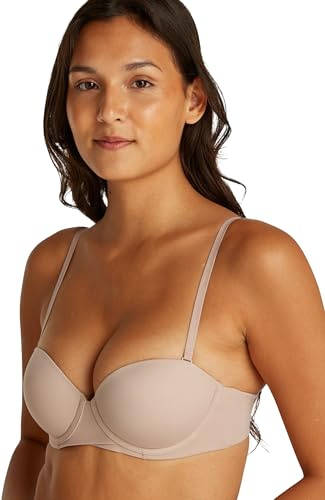 Calvin Klein Sujetador Push-Up Mujer con tirantes desmontable, Beige (Cedar), 105B
