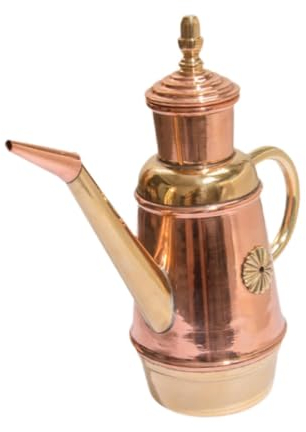 FytStycale Distributeur d' d'olive en cuivre, Pot d' de cuisine de 450ml, distributeur d' d'olive turque, conteneur pour magasins de pizza, hôtels