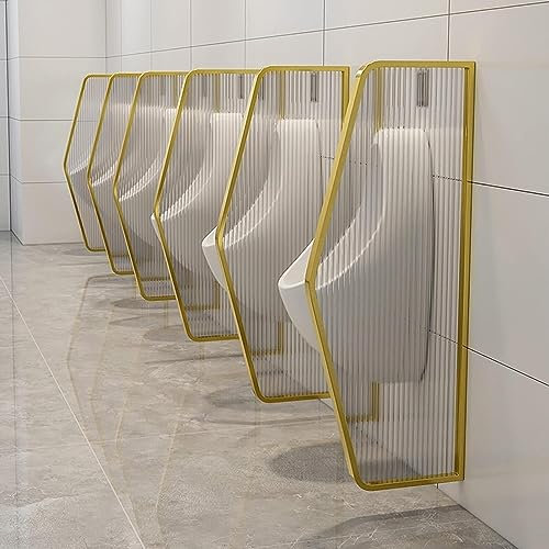 Urinal-Sichtschutzwand aus Edelstahl, Wandmontage, für öffentliche Toiletten, dekorative Glas-Raumteiler, Trennung