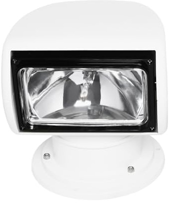 MINRS Bootsscheinwerfer Suchscheinwerfer Boot Marine Scheinwerfer Fernbedienung Xenon Marine DC 12V 100W 360 Grad Rotierende Fernbedienung Arbeitslicht IP66 Wasserdicht für Yachten, Küstenwache, Seepo