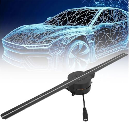 Proyector Publicitario LED 3D, Pantalla Publicitaria Con Holograma 3D, PequeñA Pantalla HolográFica Animada Compatible Con ConexióN Wifi, LED HD,2PCS