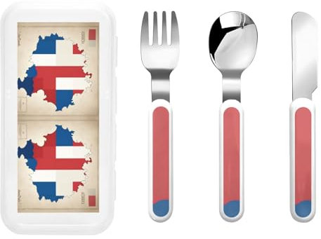 Argenterie avec boîte de rangement, couverts, ustensiles de cuisine, cuillères, fourchettes, couteau, acier inoxydable