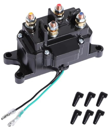 Shengbowi Relé magnético de cabrestante de 12 V, carga pesada para AUT UTV SUV, relé solenoide, relé magnético, interruptor