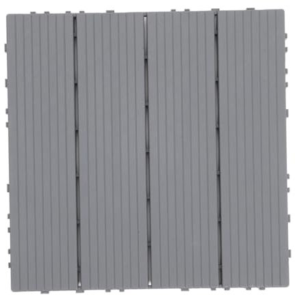 NUOBESTY Imitation Wood Plastic Floor Interlocking Tiles for Balcony Poolside and Backyard Garden Flooring Outdoor Plastic Decking Tiles Easy to Assemble for Garden Path Patio Use