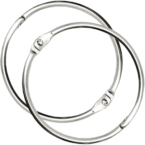2 Piezas Anillo de metal para llavero, anillo de encuadernación de liberación rápida, anillo grande y versátil para llaves, carpetas, álbumes de recortes, bolsas, ropa, cortina de ducha (110 mm)