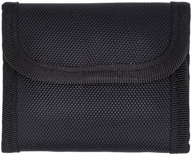 NICENEEDED 3.5 x 3.9 Belt Glove Pouch, Double Oxford Cloth Latex Disposable Glove Holder Keeper, Black Gloves Pockets for Polica Firefighter EMS EMT Paramedic