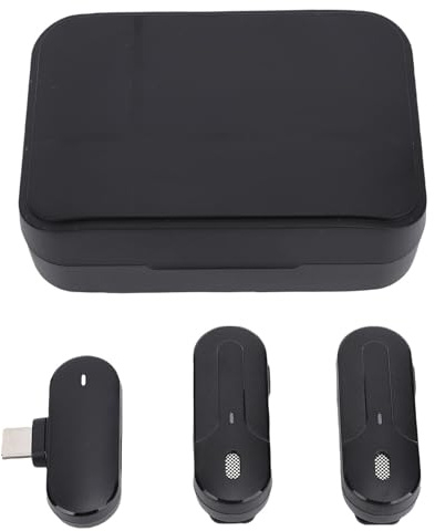 Alomejor Wireless Lavalier -Mikrofonspiel für Interviews, Omnilineales Mikrofon mit BT -Konnektivität